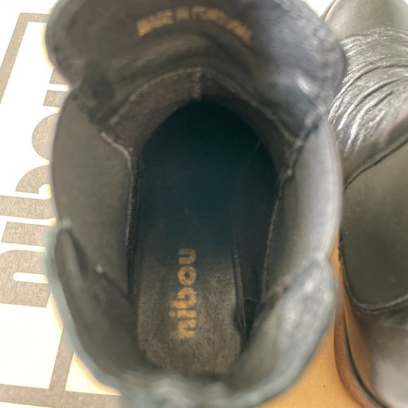 Hibou black leather ankle boots - Picture 9 of 12